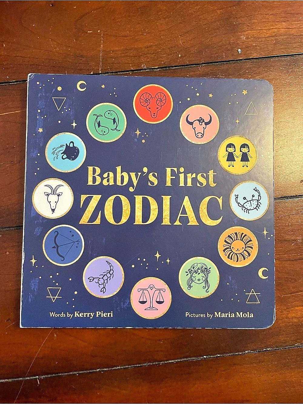 Sourcebooks Explore Baby's First Zodiac Board Book Blue & Gold